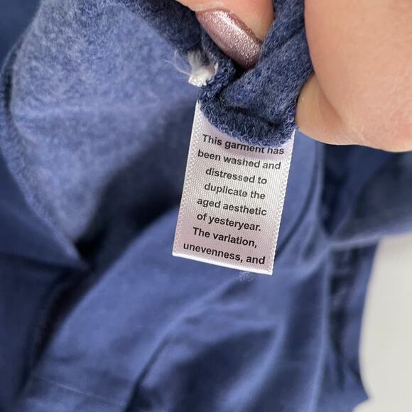 Mitchell & Ness Sweatshirt Women X Small Blue Blank Soft Knit Fleece Pullover‎ - Picture 4 of 6